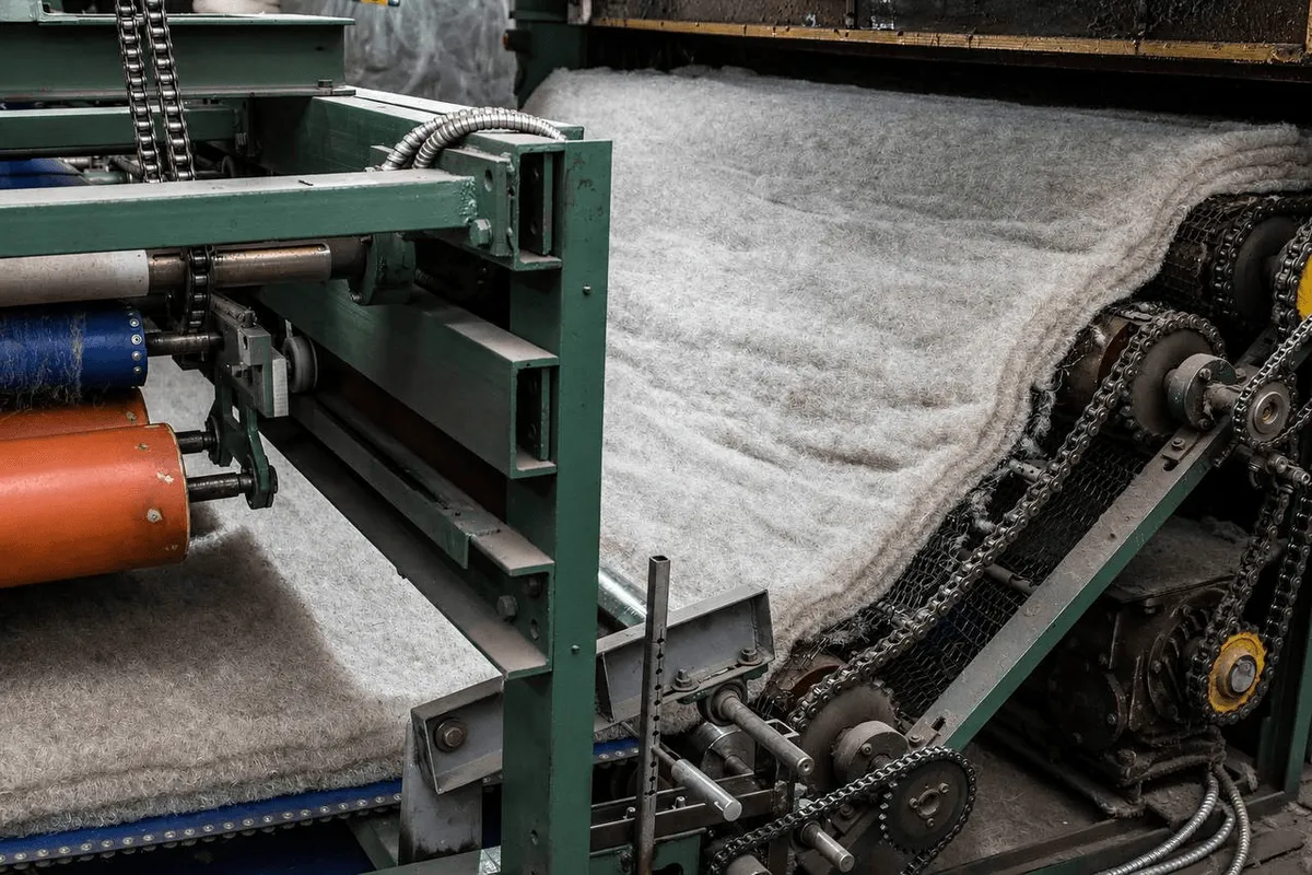 Bobbins with yarn on a machine for high-speed rewinding and twisting